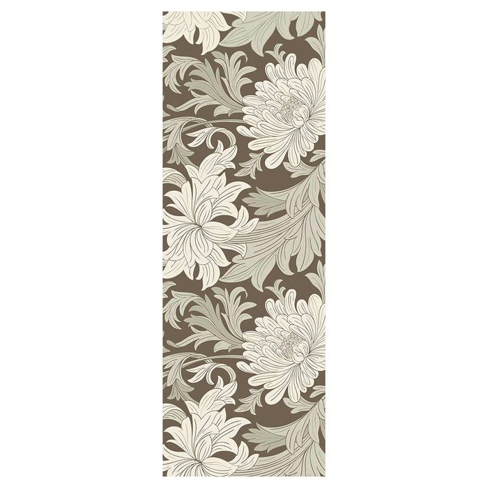 CLASSIC BROWN FLORAL PATTERN  RUNNER RUG