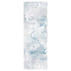 CLASSIC BLUE LIGHT FLEUR DE LIS DISTRESSED RUNNER RUG