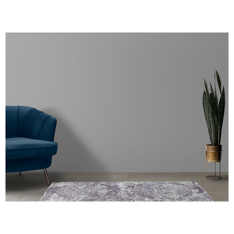 CLASSIC GREY ICE DIAMOND ORNAMENT PATTERN  RUNNER RUG