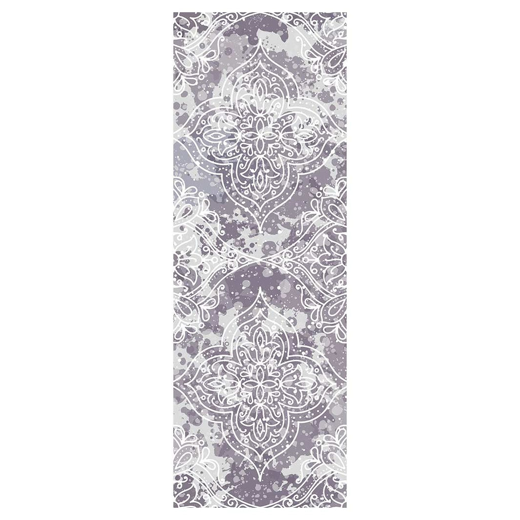 CLASSIC GREY ICE DIAMOND ORNAMENT PATTERN  RUNNER RUG