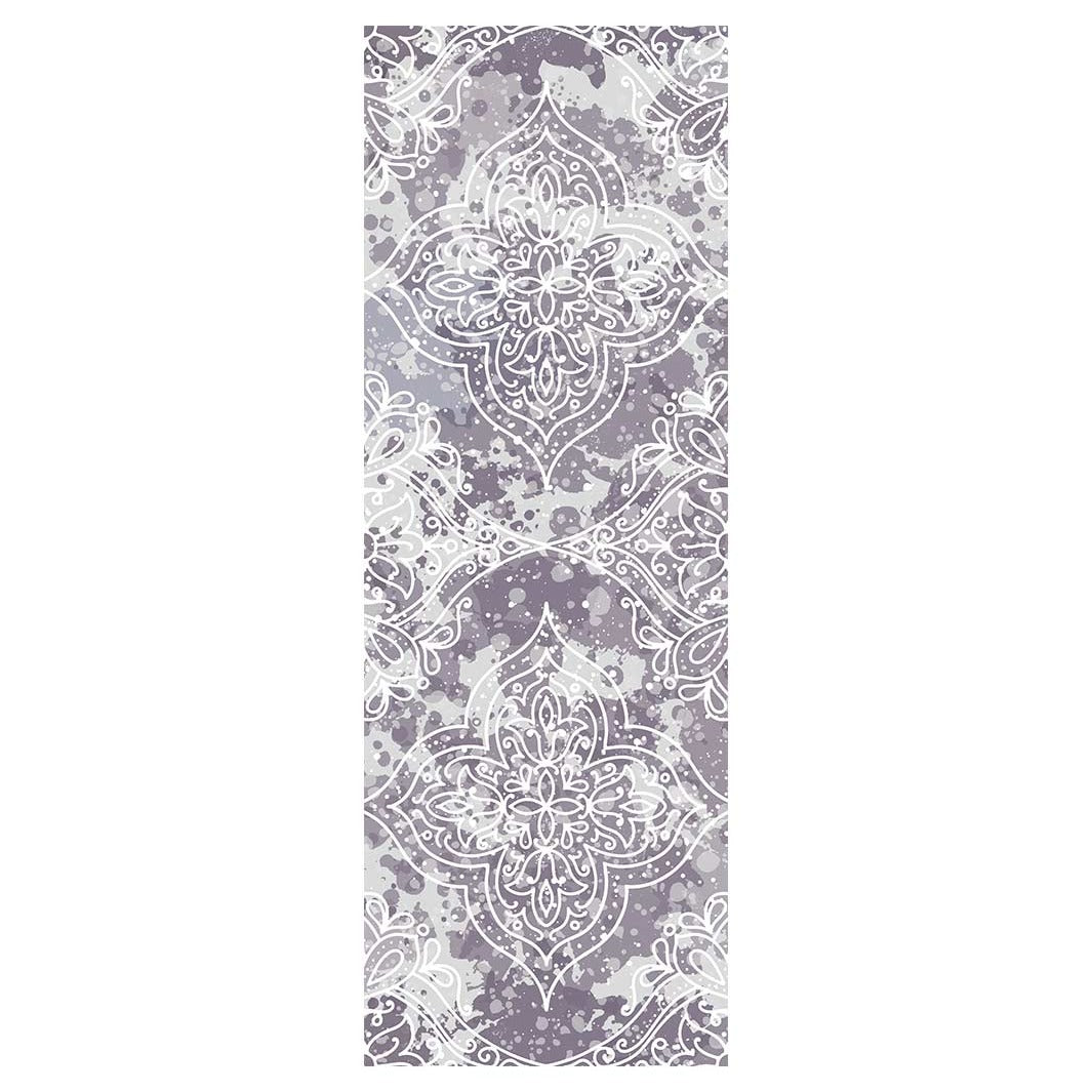 CLASSIC GREY ICE DIAMOND ORNAMENT PATTERN  RUNNER RUG