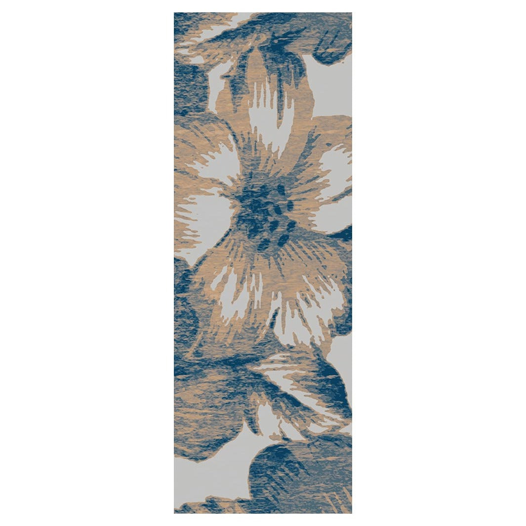 CLASSIC BLUE VINTAGE FLOWER RUNNER RUG