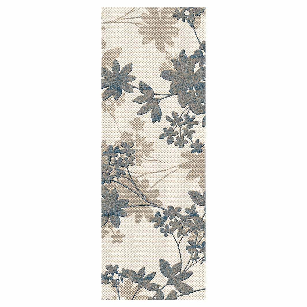 CLASSIC BLUE BEIGE TONED FOLIAGE RUNNER RUG