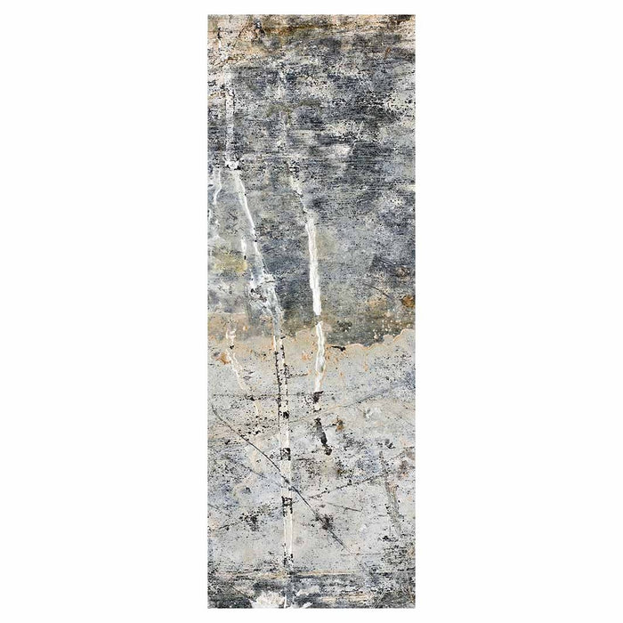 CONTEMPORARY CONCRETE GREY DISTRESSED RUNNER RUG