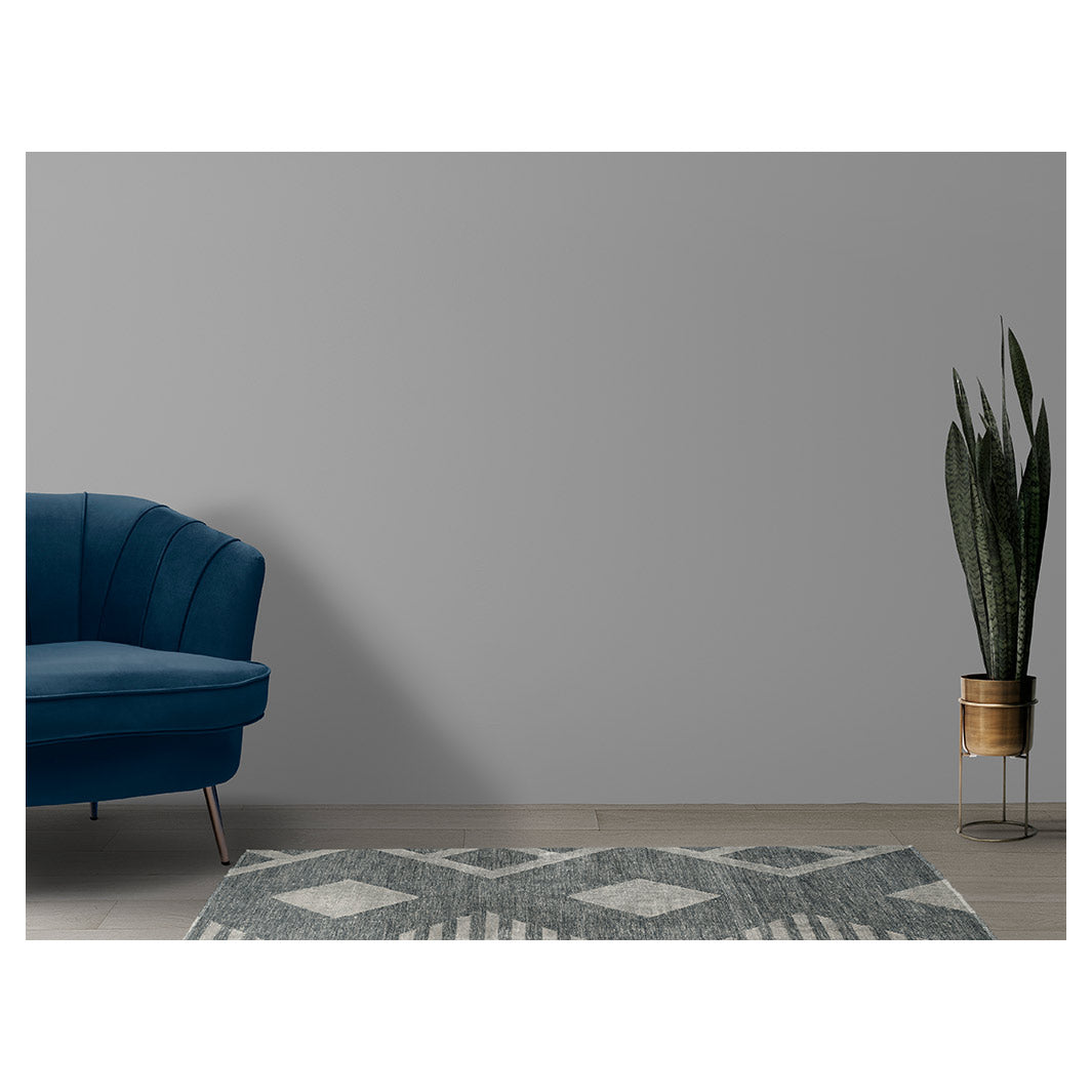 CONTEMPORARY BLUE MINIMALISTIC  RUNNER RUG