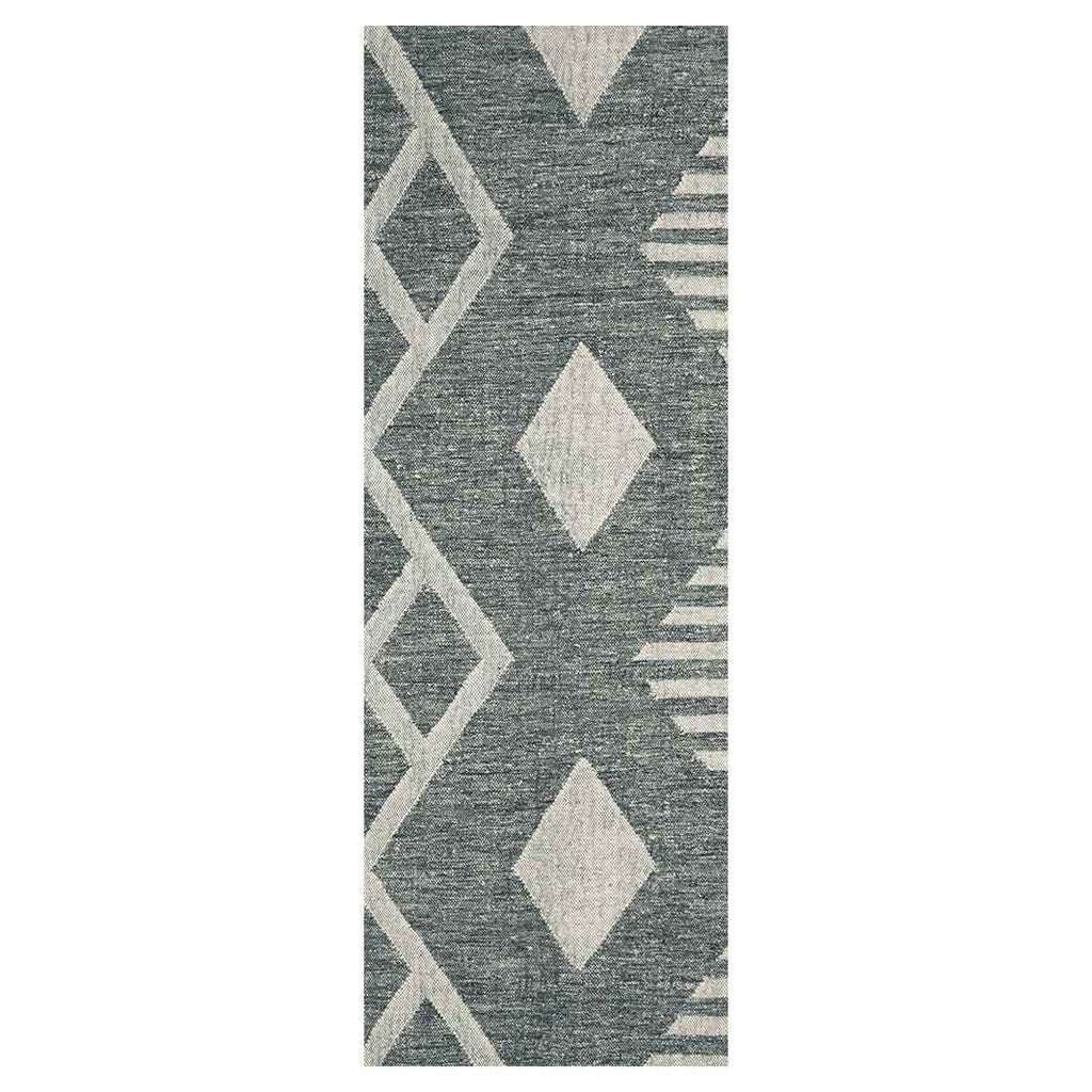 CONTEMPORARY BLUE MINIMALISTIC  RUNNER RUG