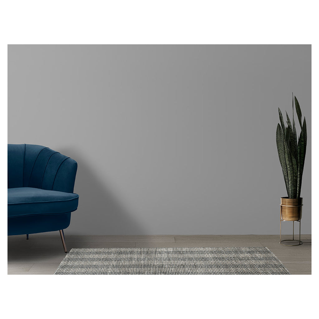 CONTEMPORARY BLUE MINIMALISTIC LINES  RUNNER RUG