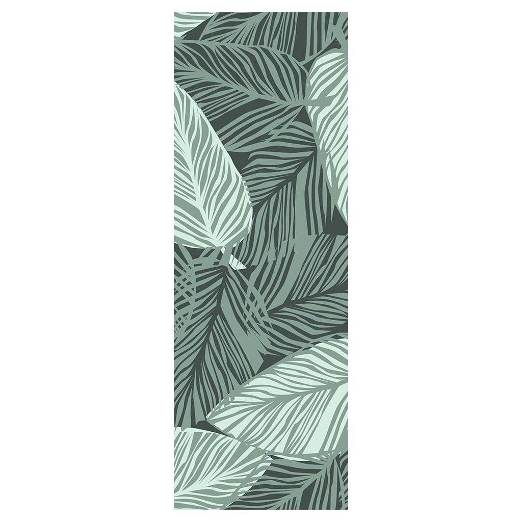 CONTEMPORARY TEAL MODERN NATURAL LEAF RUNNER RUG