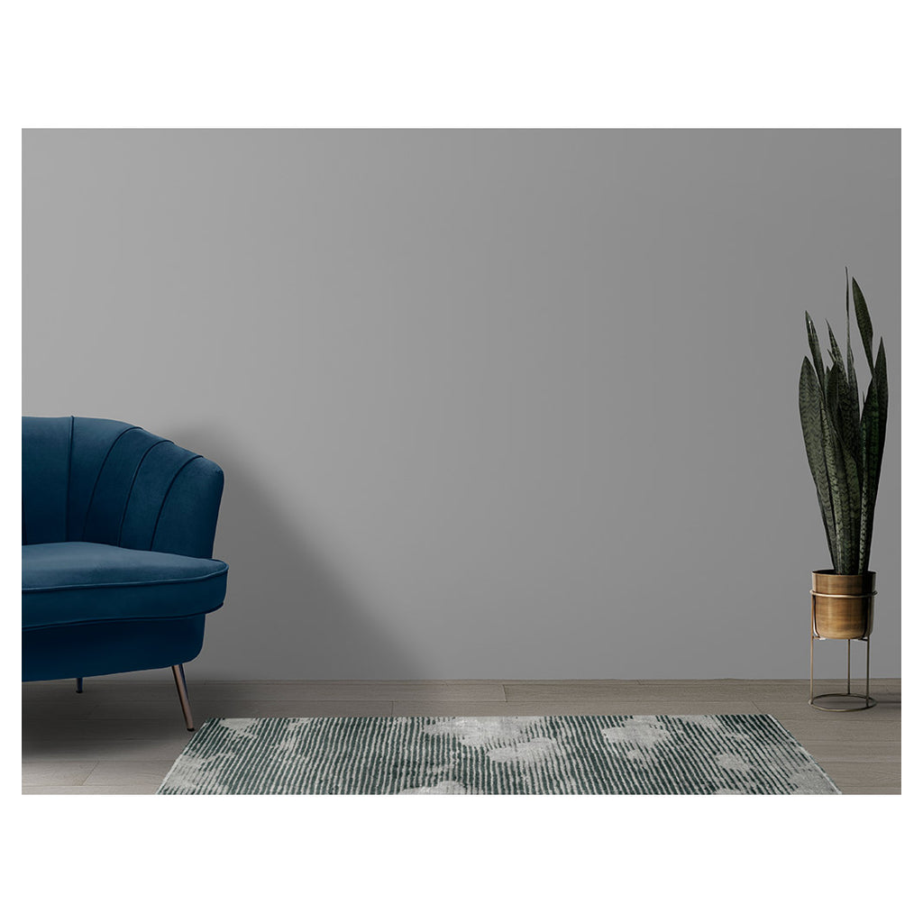 CONTEMPORARY BLUE MODERN CLOUDS RUNNER RUG