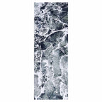 CONTEMPORARY BLUE OCEAN MARBLE ABSTRACT RUNNER RUG