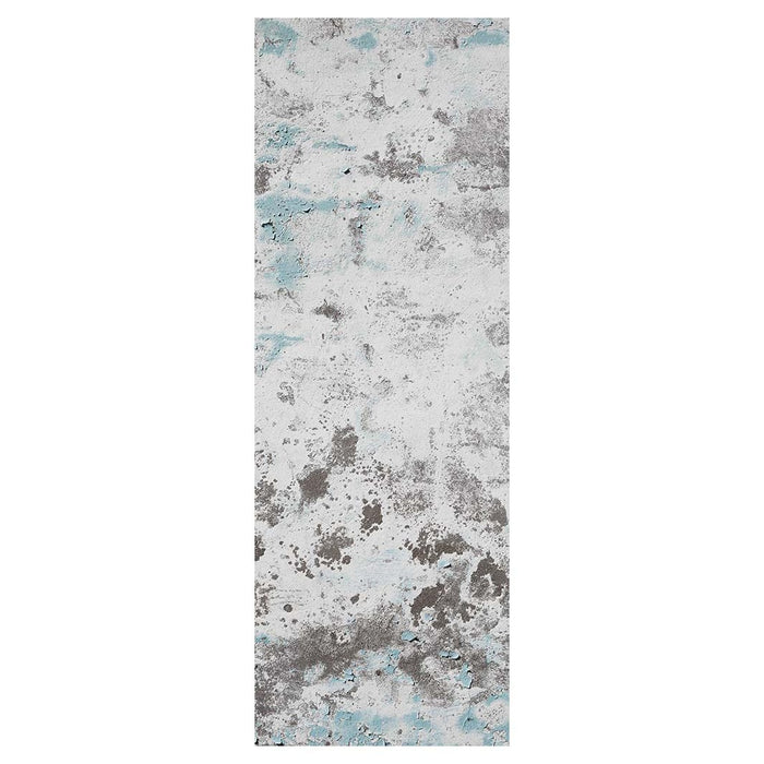 CONTEMPORARY GREY LIGHT AGED CONCRETE  RUNNER RUG