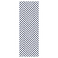 CONTEMPORARY BLUE GREY TONED SIMPLISTIC LINES RUNNER RUG