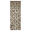CONTEMPORARY BROWN NEUTRAL AGED LINES PATTERN RUNNER RUG