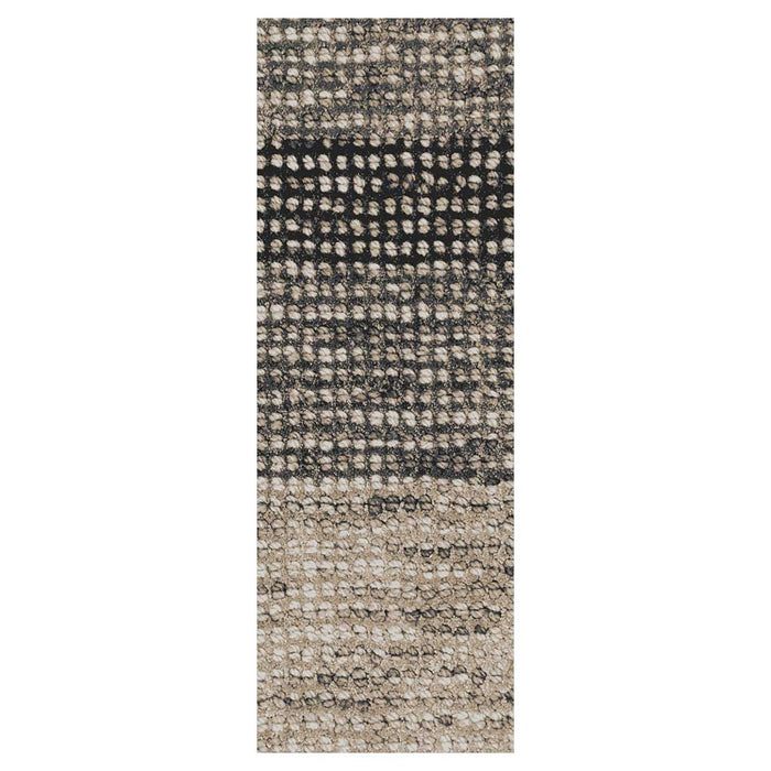 CONTEMPORARY BROWN TEXTURE MINIMALISTIC RUG RUNNER RUG