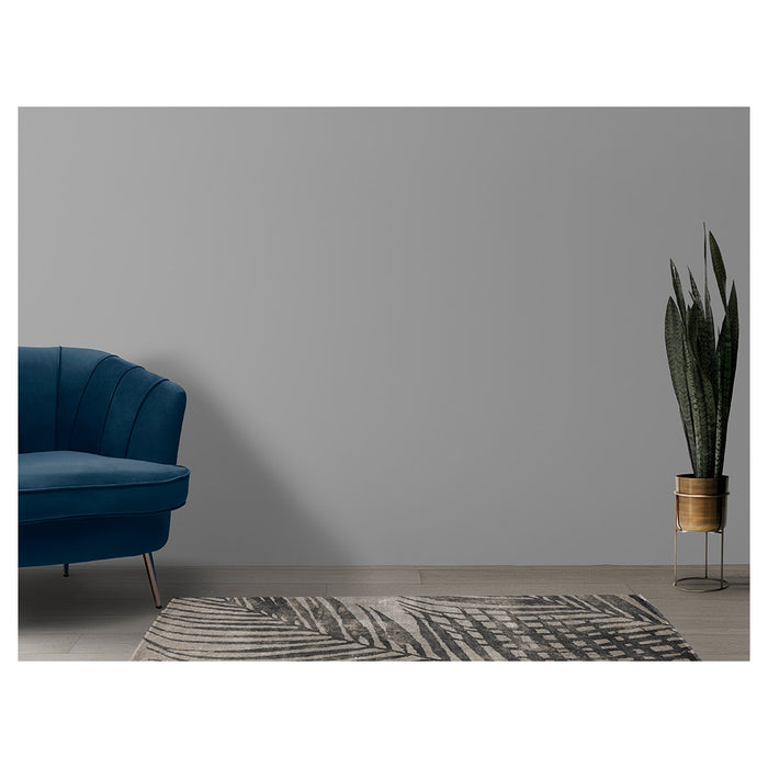 CONTEMPORARY BROWN PALM LEAF RUNNER RUG