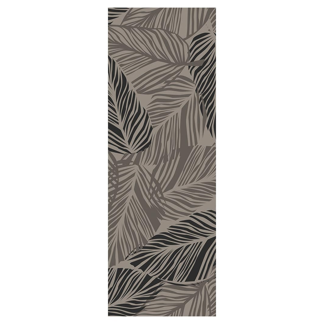 CONTEMPORARY BROWN MODERN NATURAL LEAF RUNNER RUG
