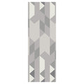 CONTEMPORARY GREY TONES GEOMETRIC PATTERN RUNNER RUG