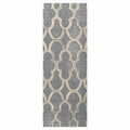 CONTEMPORARY GREY MOROCCAN TRELLIS RUNNER RUG