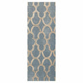 CONTEMPORARY BLUE MOROCCAN TRELLIS RUNNER RUG