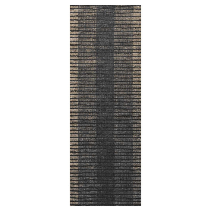 CONTEMPORARY BROWN CONTRAST STRIPES RUNNER RUG