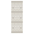 CONTEMPORARY GREY LIGHT TRIBAL  RUNNER RUG