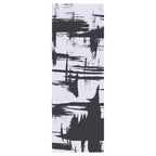 MODERN GREY INK BRUSH STROKES  RUNNER RUG