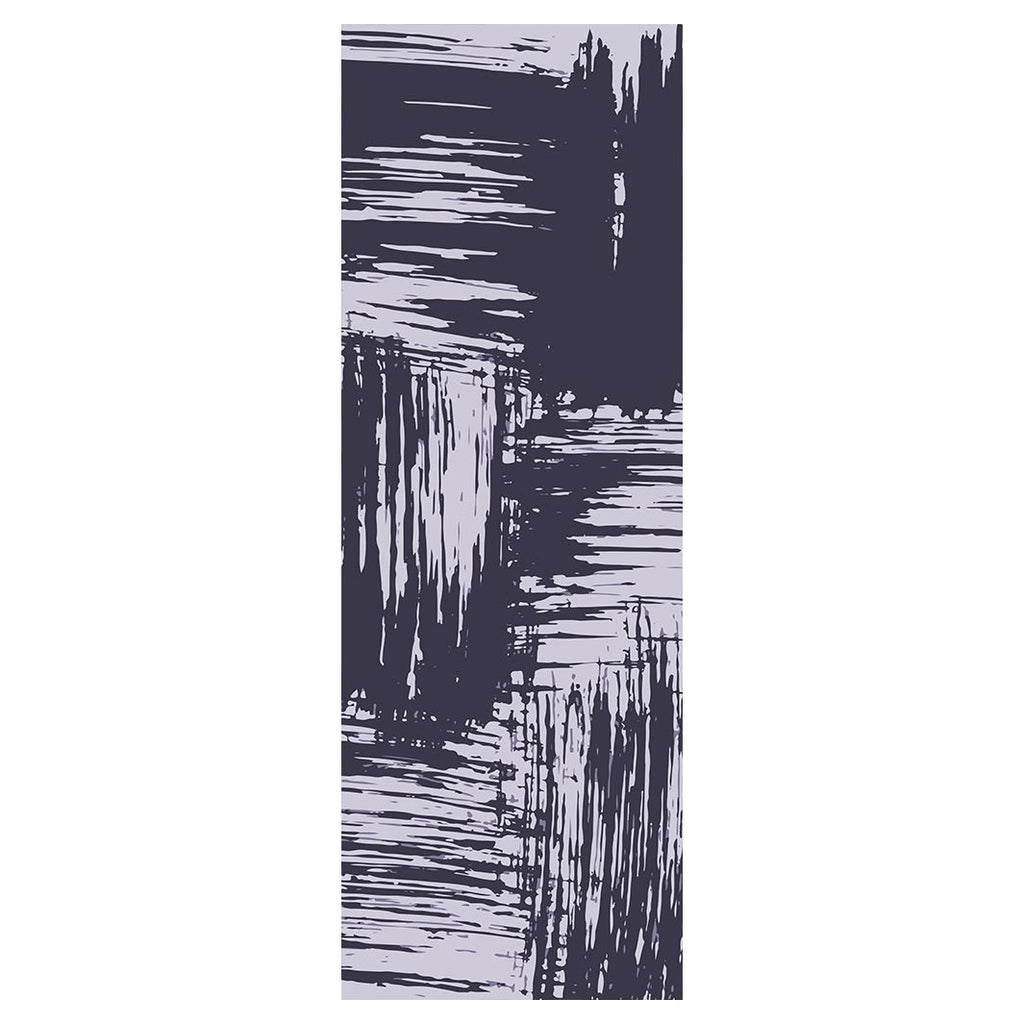 MODERN GREY INK BRUSH CROSS PATTERN RUNNER RUG