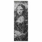 MODERN BLACK MONA LISA DIAMOND ABSTRACT RUNNER RUG