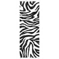 MODERN BLACK AND WHITE ZEBRA PATTERN RUNNER RUG