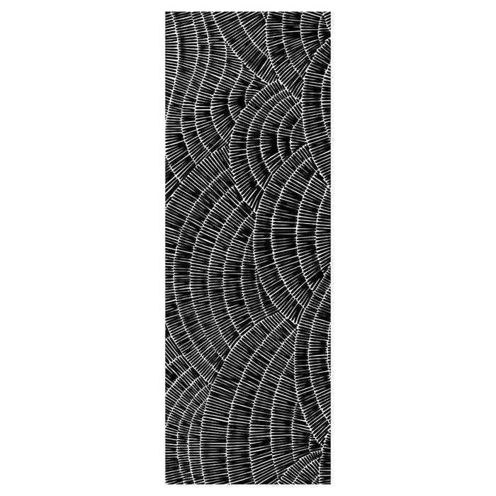 Abstract Waves Rug MODERN BLACK ABSTRACT WAVES RUNNER RUG — Cape Rug, Home & Art