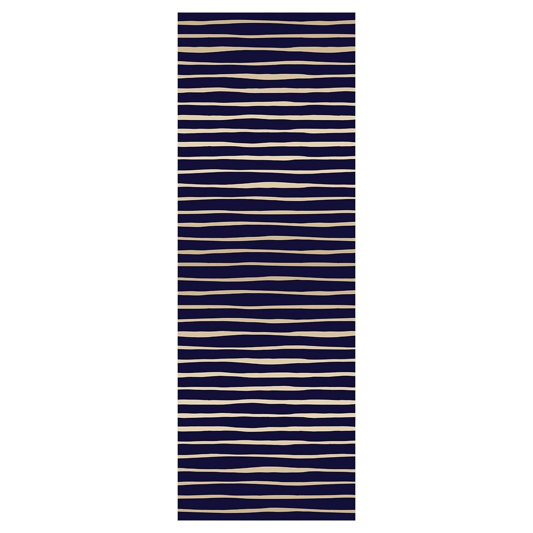 MODERN NAVY BOLD STRIPES RUNNER RUG