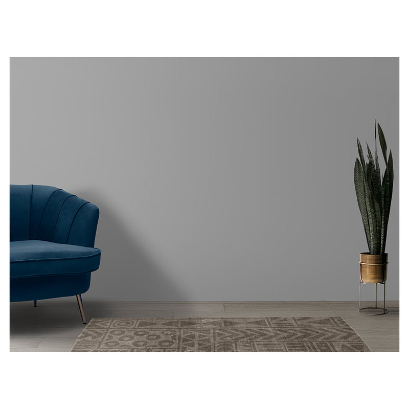 MODERN BROWN AGED TRIBAL BLOCK PATTERN  RUNNER RUG