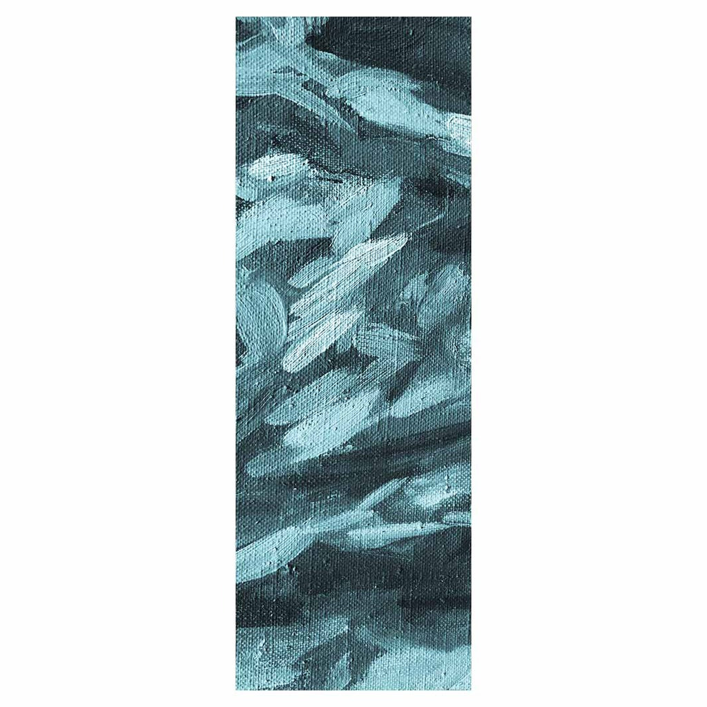 MODERN SKY BLUE BRUSH STROKES RUNNER RUG