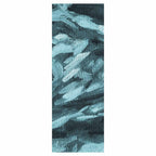 MODERN SKY BLUE BRUSH STROKES RUNNER RUG