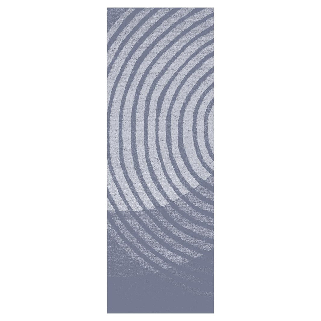 MODERN GREY ROUND GEOMETRIC ART RUNNER RUG