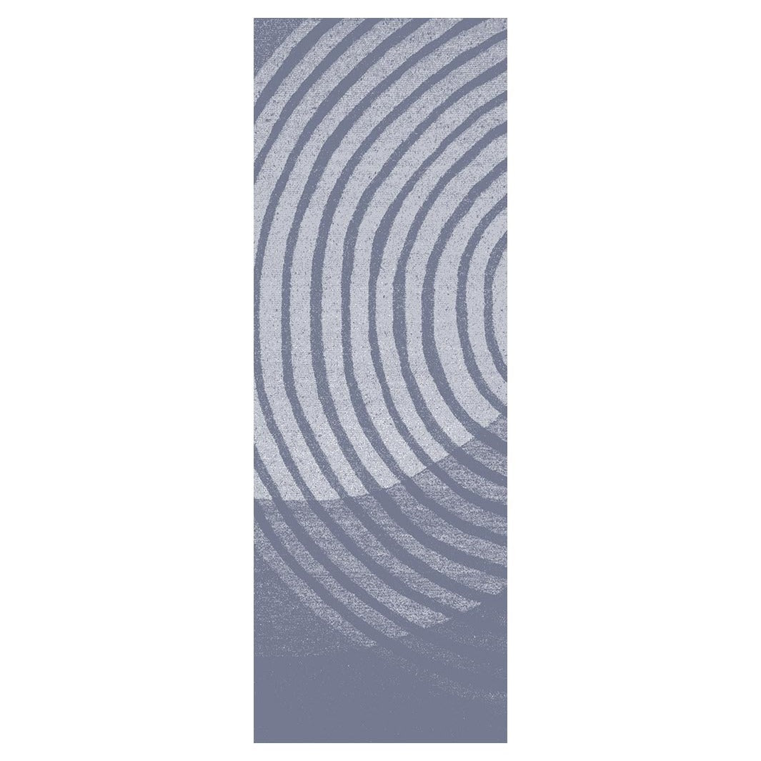 MODERN GREY ROUND GEOMETRIC ART RUNNER RUG