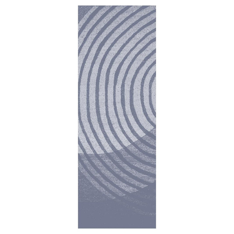 MODERN GREY ROUND GEOMETRIC ART RUNNER RUG