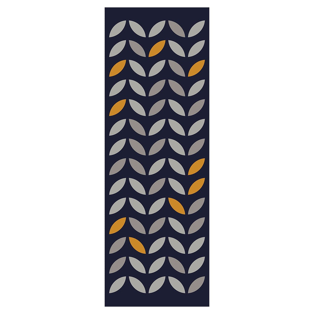MODERN NAVY SIMPLISTIC SHAPE PATTERN  RUNNER RUG
