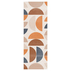 MODERN ORANGE MINIMALISTIC CIRCLE PATTERN  RUNNER RUG