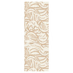 MODERN BEIGE ABSTRACT PATTERN DRAWING RUNNER RUG