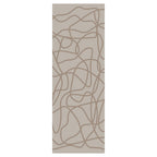 MODERN BROWN ABSTRACT SCRIBBLE LINE  RUNNER RUG