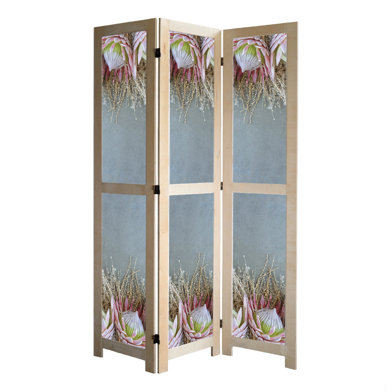 FLORAL DEEP PINK KING PROTEA ROOM DIVIDER