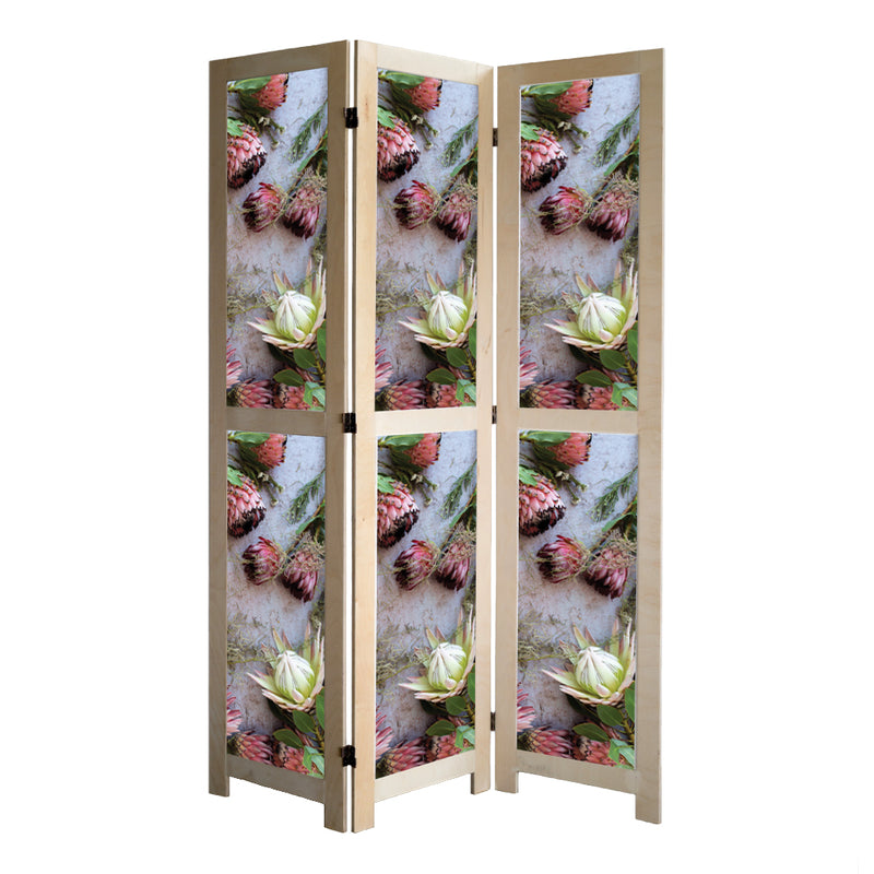 FLORAL PINK MIXED KING PROTEAS ROOM DIVIDER