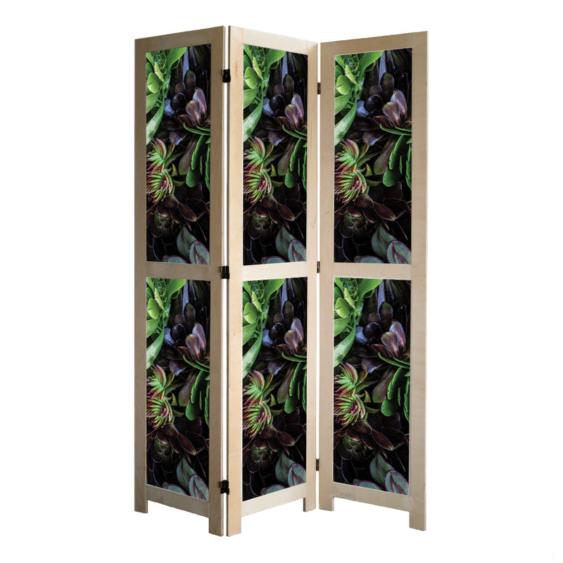 NATURAL GREEN AND PURPLE ALOE GARDEN ROOM DIVIDER