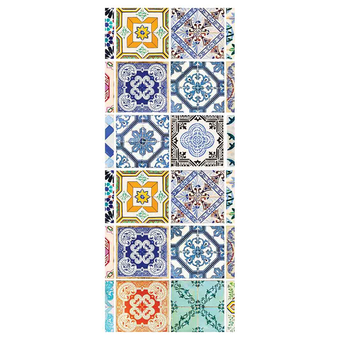 PATTERN BLUE COLOURFUL TILE ROOM DIVIDER