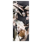 MONOCHROMATIC GREY GREEN LEAVES ROOM DIVIDER