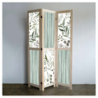 WATERCOLOUR GREEN LEAVES ROOM DIVIDER