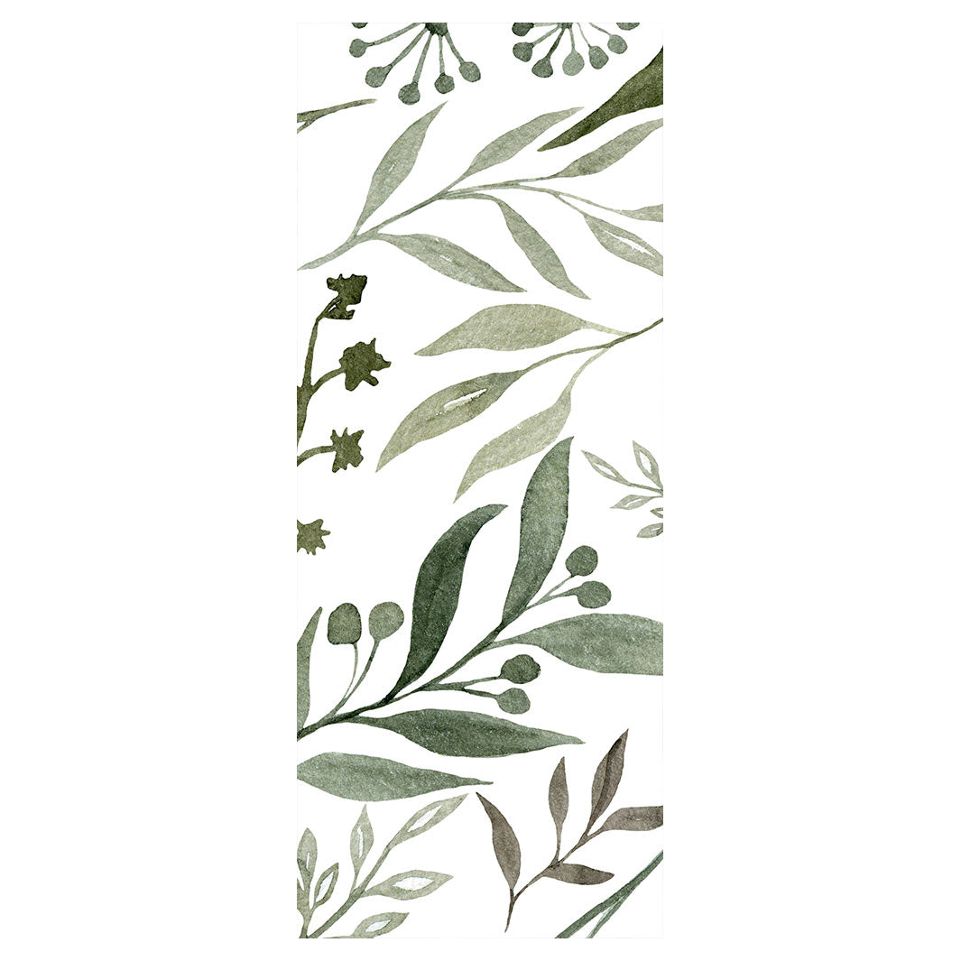 WATERCOLOUR GREEN LEAVES ROOM DIVIDER