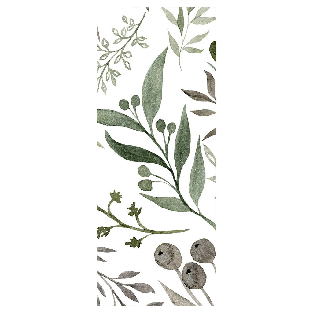 WATERCOLOUR GREEN LEAVES ROOM DIVIDER