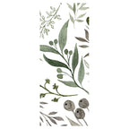 WATERCOLOUR GREEN LEAVES ROOM DIVIDER